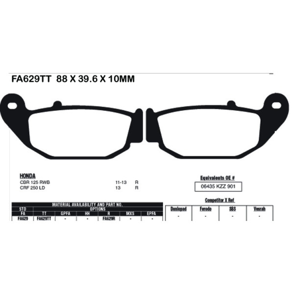 EBC EBC Brake Pads FA629